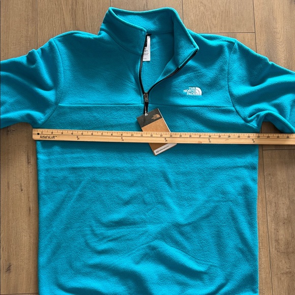 NWT The North Face Men's Anchor Alkaline Blue 1/4 Zip Fleece Size L Lightweight - Picture 11 of 13